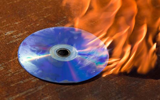 Burning laser disc